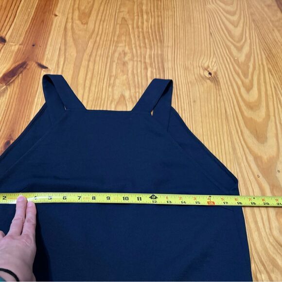 Derek Lam 10 Crosby Square Neckline Tank V-Back Navy Blue Buttons Women’s MED - Picture 5 of 7